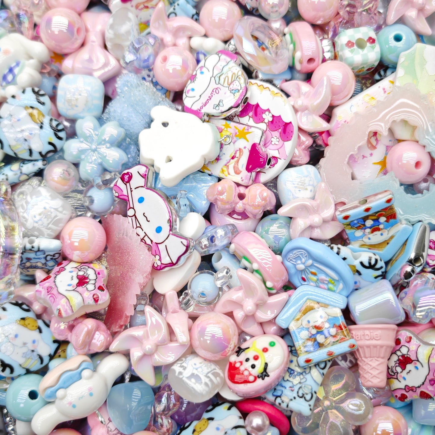 Acrylic beads-Cotton Candy Cloud(Bule&Pink) (for beadable pens, keychains, phone chains)