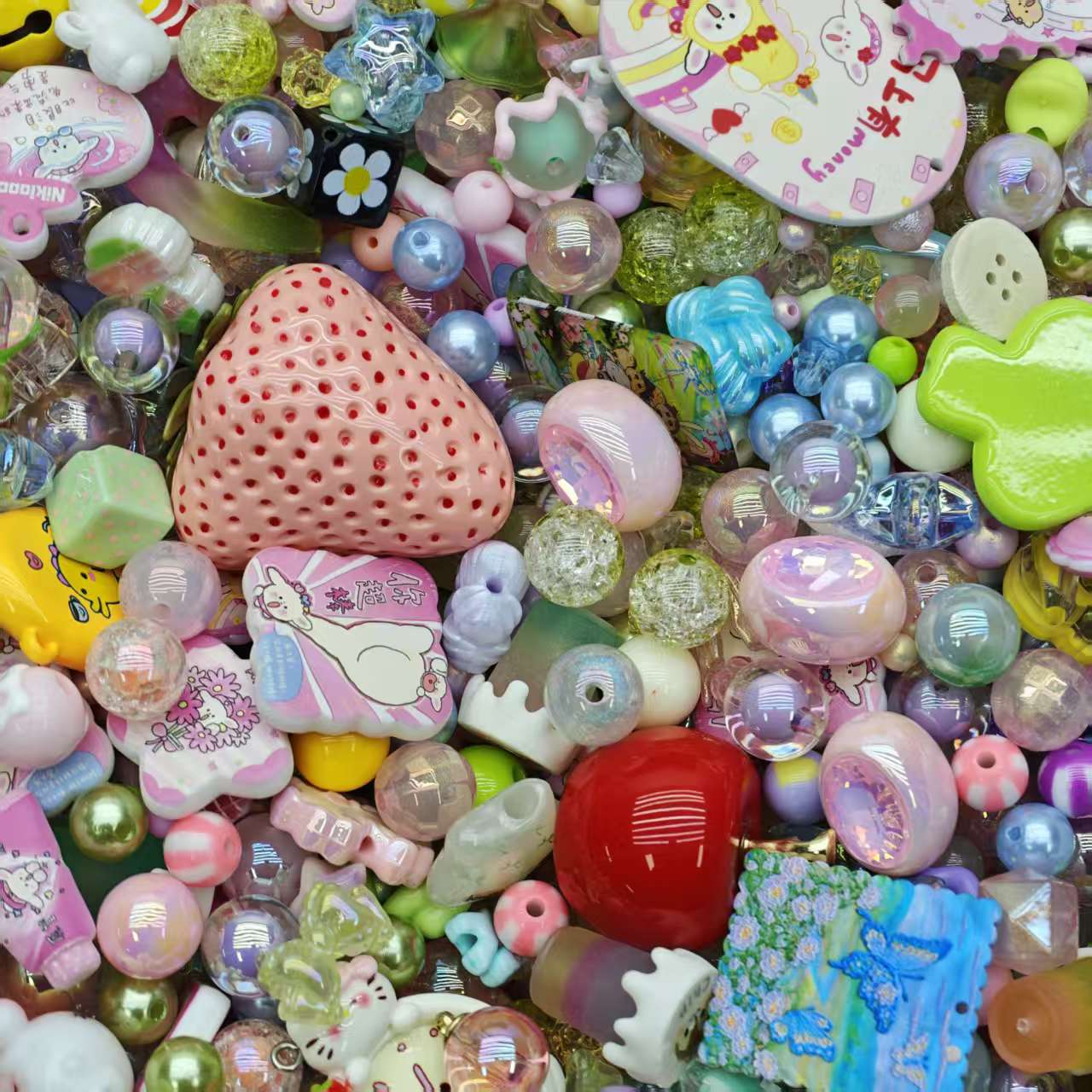 Acrylic beads- Garden (for beadable pens, keychains, phone chains