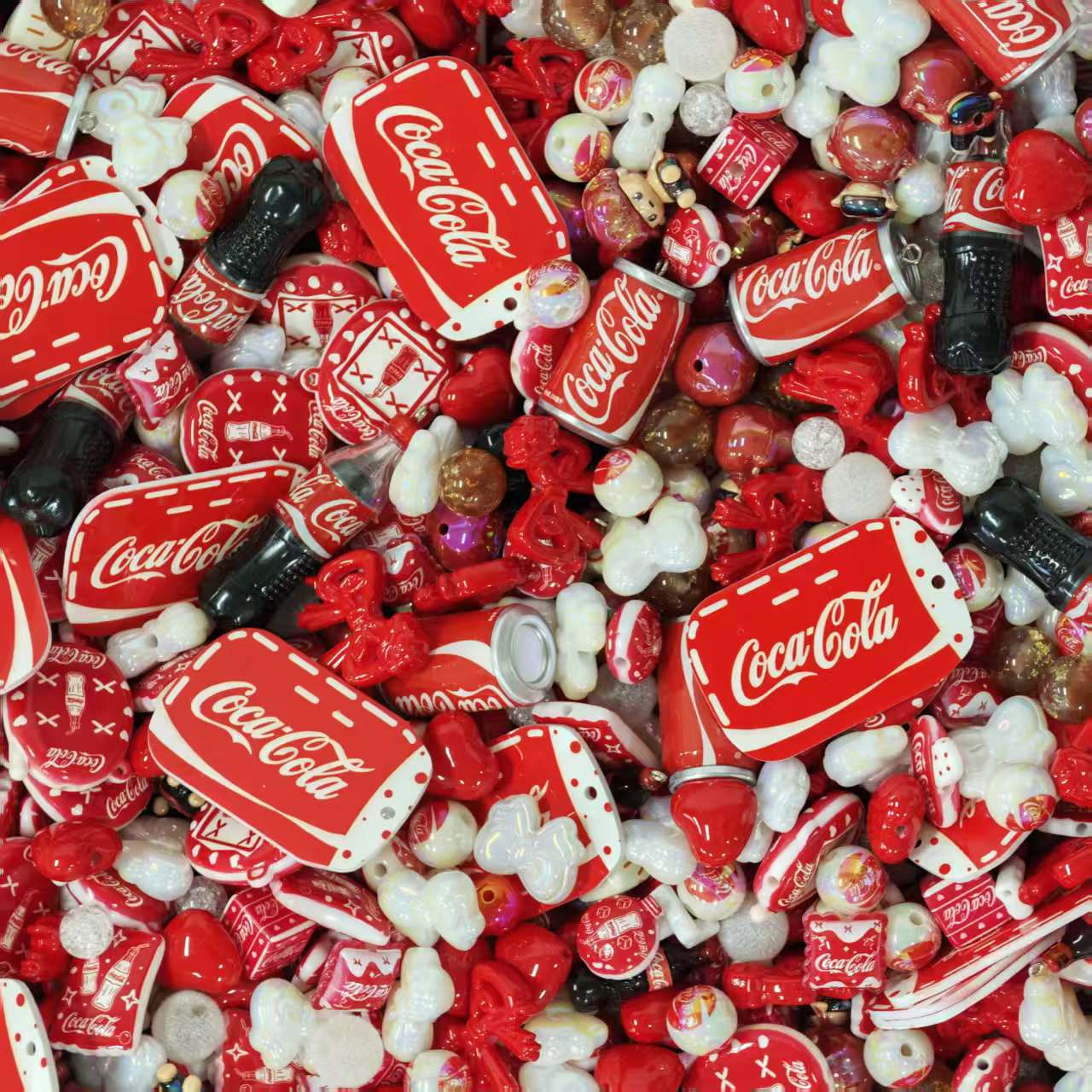 Acrylic Beads -Coca cola (for beaded pen, keychains, phone chains)