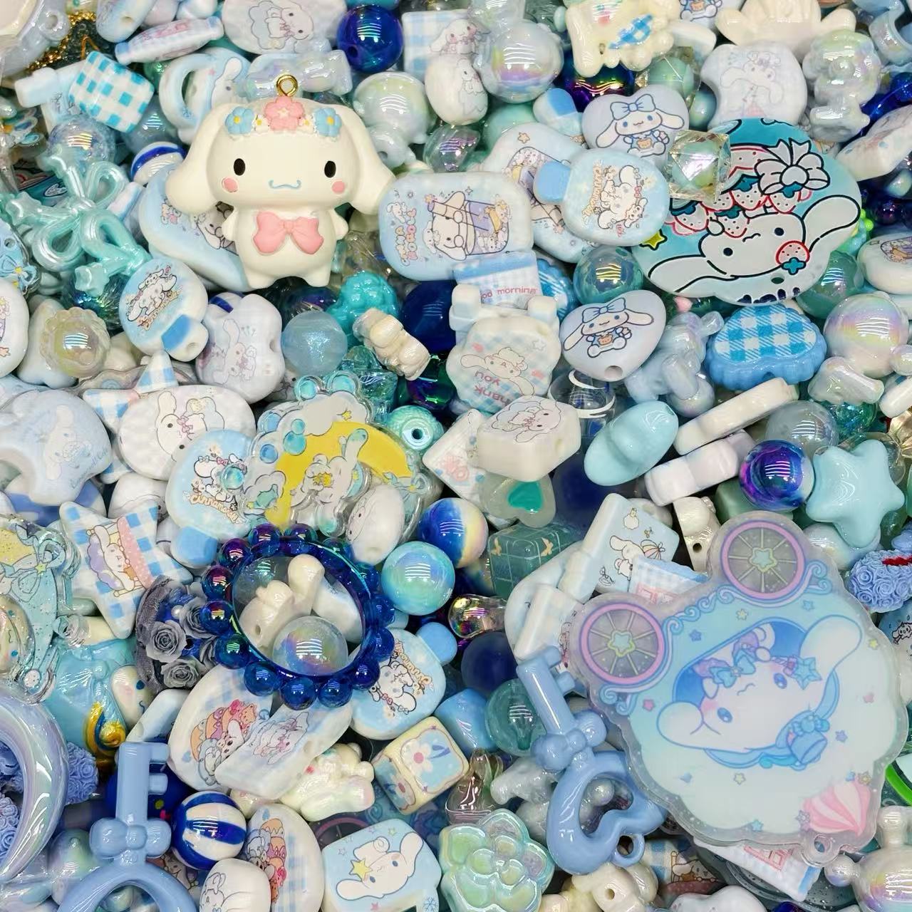 Acrylic beads-Cinnamoroll(Bule) (for beadable pens, keychains, phone chains)
