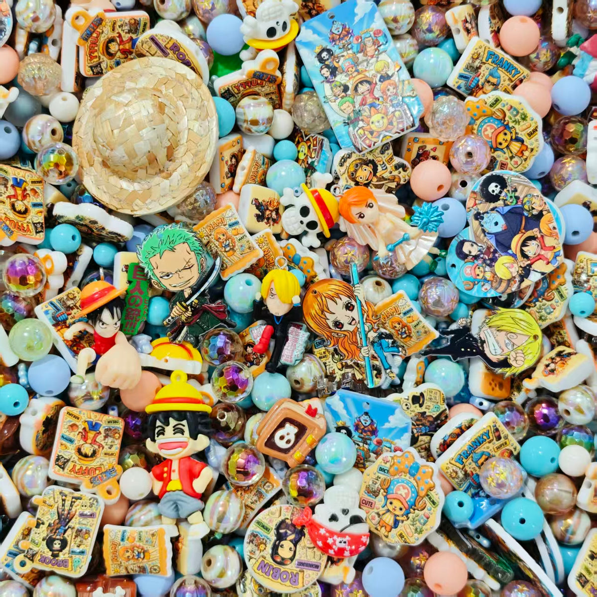 Acrylic beads - One piece (for beadable pens, keychains, phone chains)