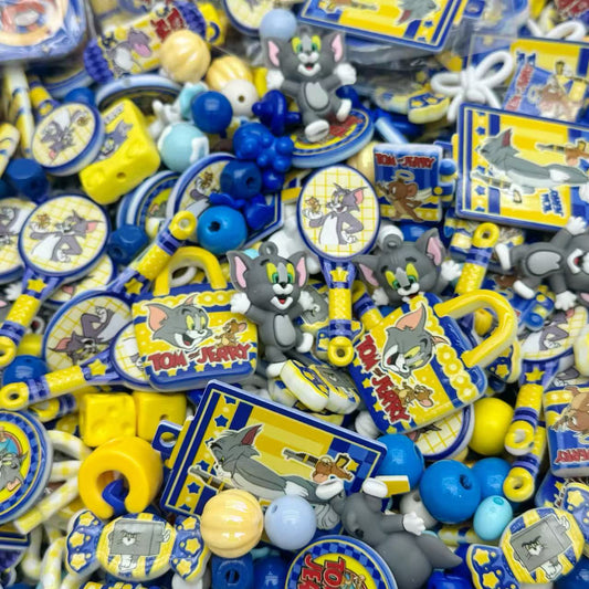 Acrylic Beads - Tom and Jerry for beadable pens, keychains, phone chains