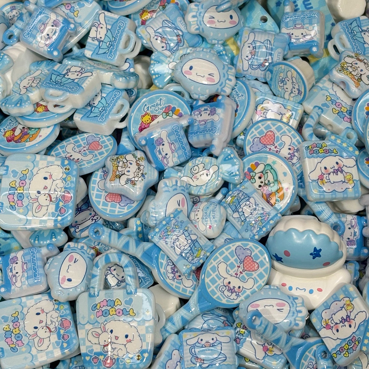 Acrylic beads-Cinnamoroll(Bule) (for beadable pens, keychains, phone chains)