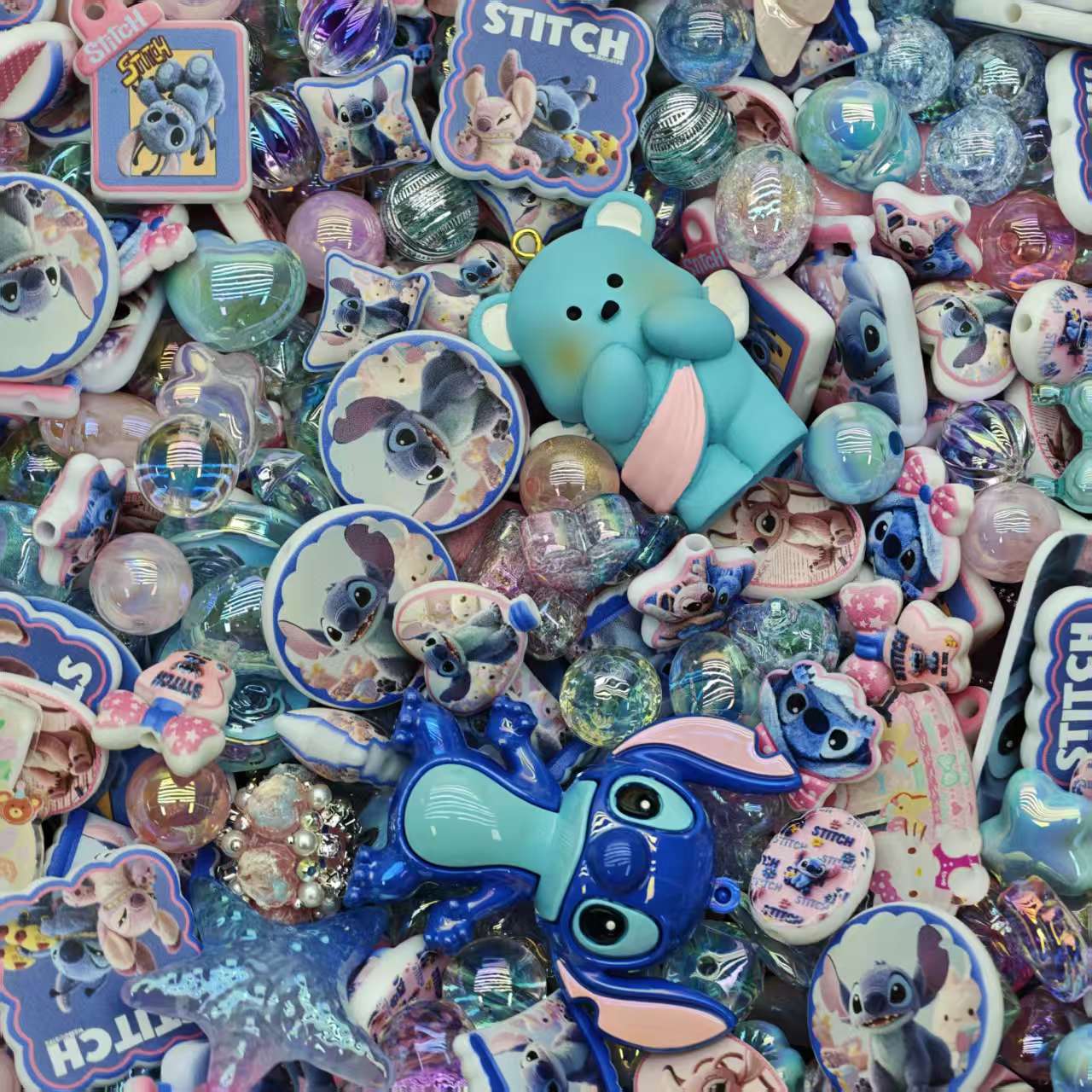 Acrylic beads- Stitch 2.0 (for beadable pens, keychains, phone chains)