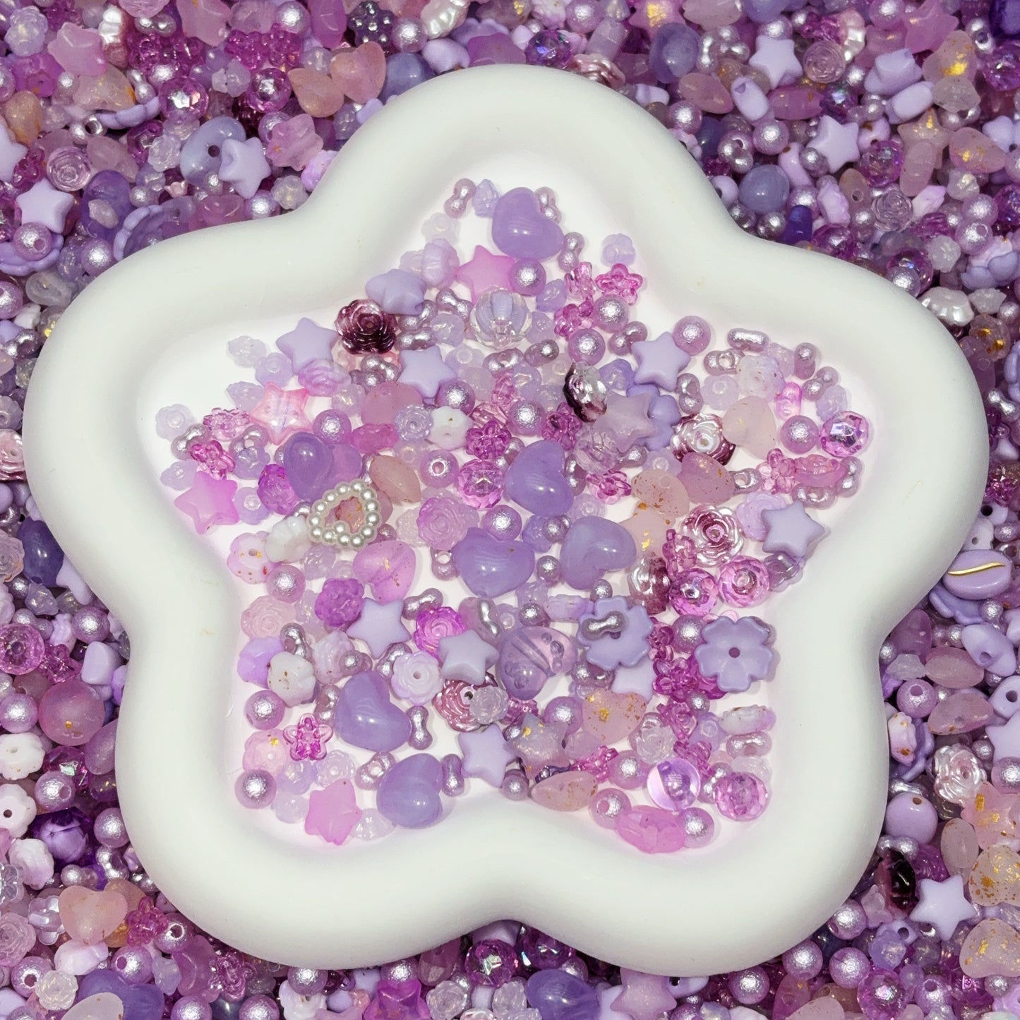 Acrylic beads-Purple Fantasia (Purple) very useful spacer for braceletes, key chains, phone chains