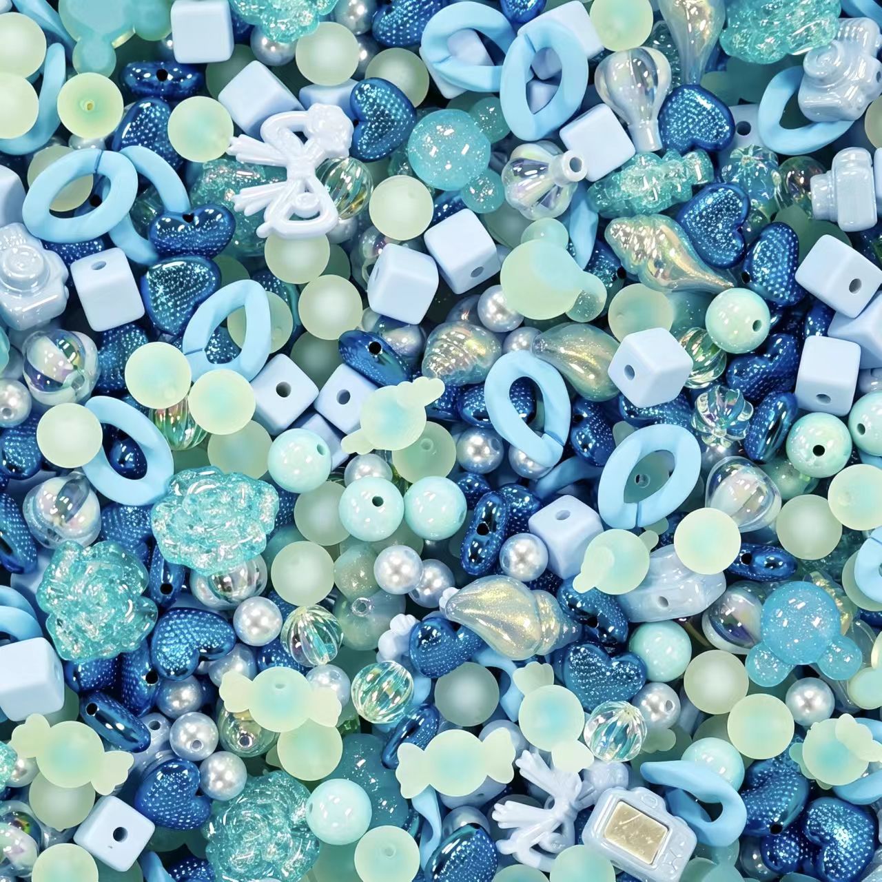 Acrylic Beads - Pure blue (for beaded pen, keychains, phone chains)