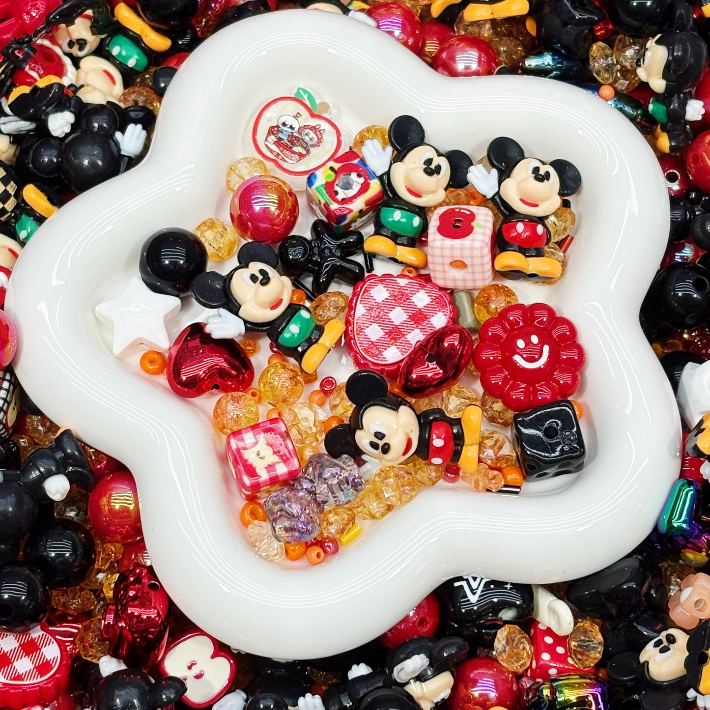 Acrylic beads- Mickey mix (for beadable pens, keychains, phone chains