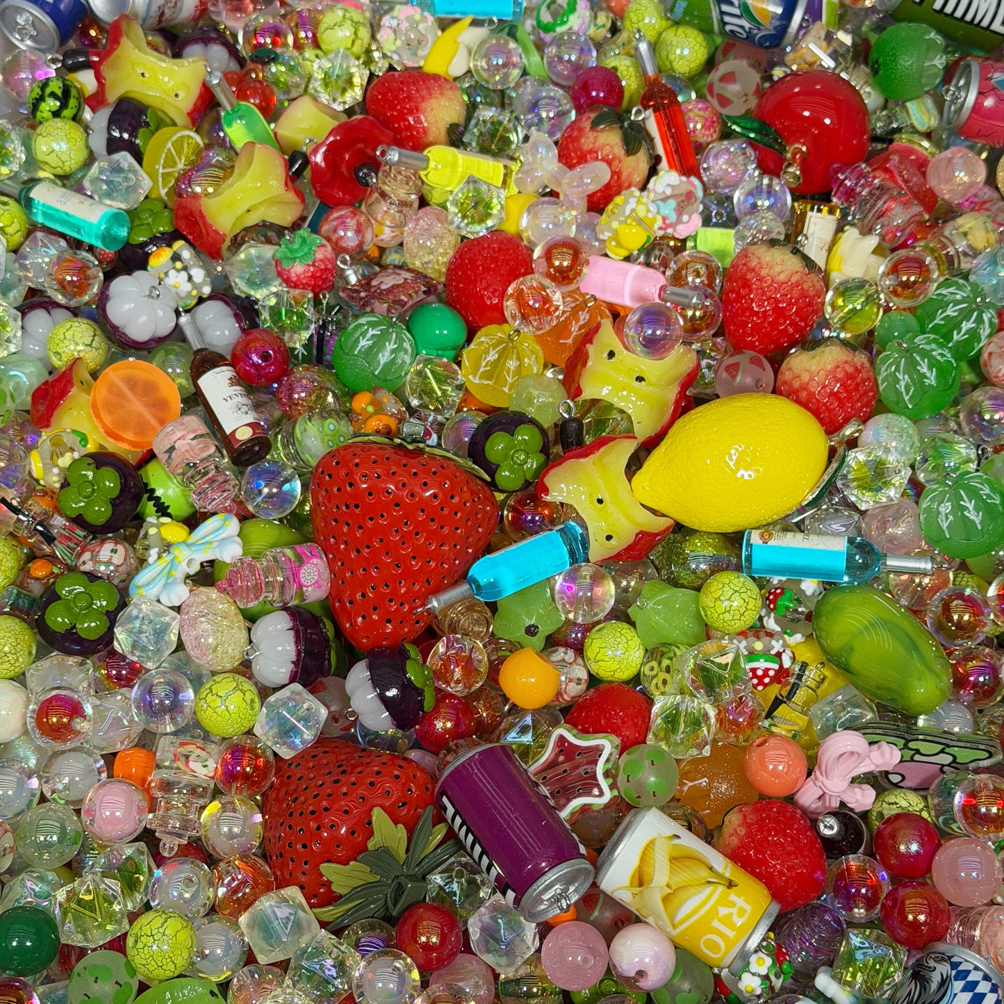 Acrylic beads-Fruit World (for beadable pens, keychains, phone chains)