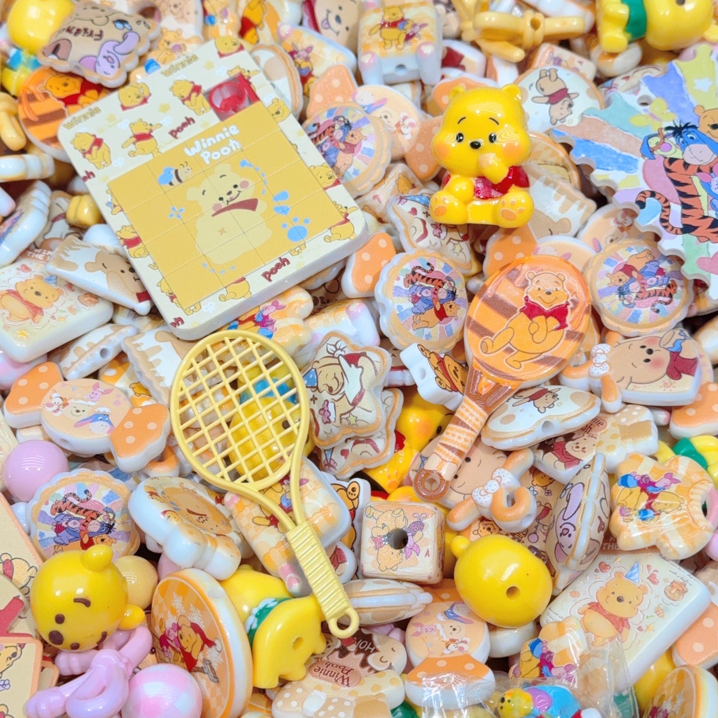Acrylic beads-Winnie the Pooh (for beadable pens, keychains, phone chains)