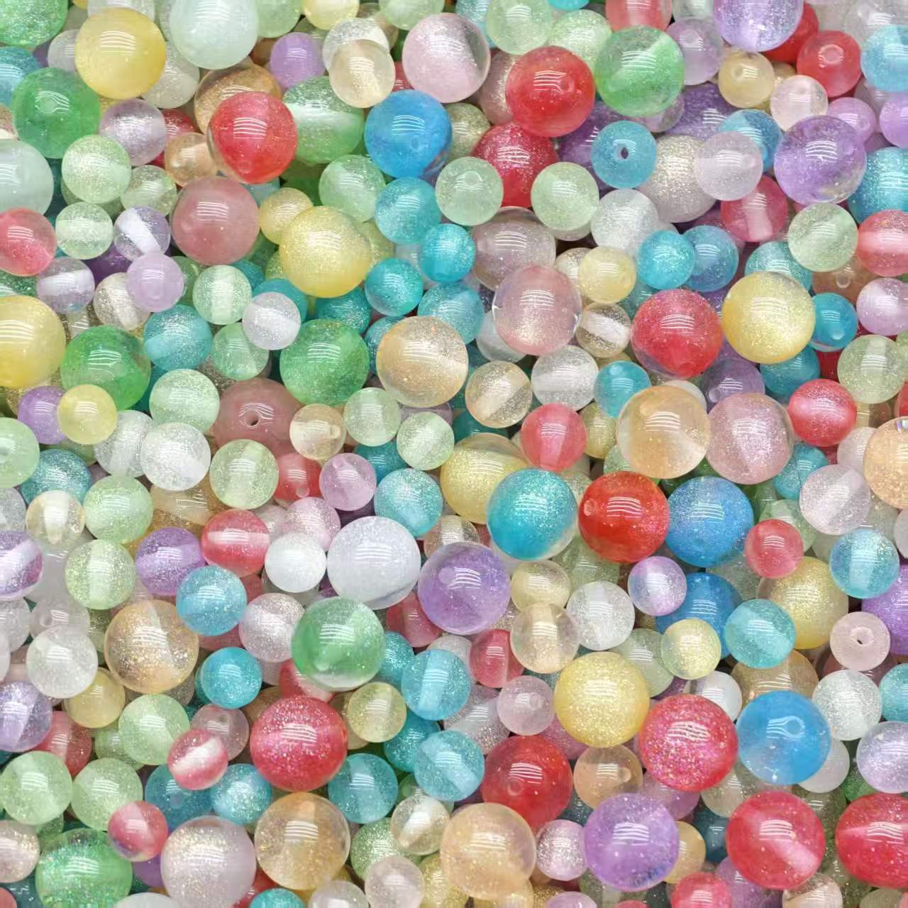 Crazy BOGO! Resin beads - Glitter mix (for beadable pens, keychains, phone chains)