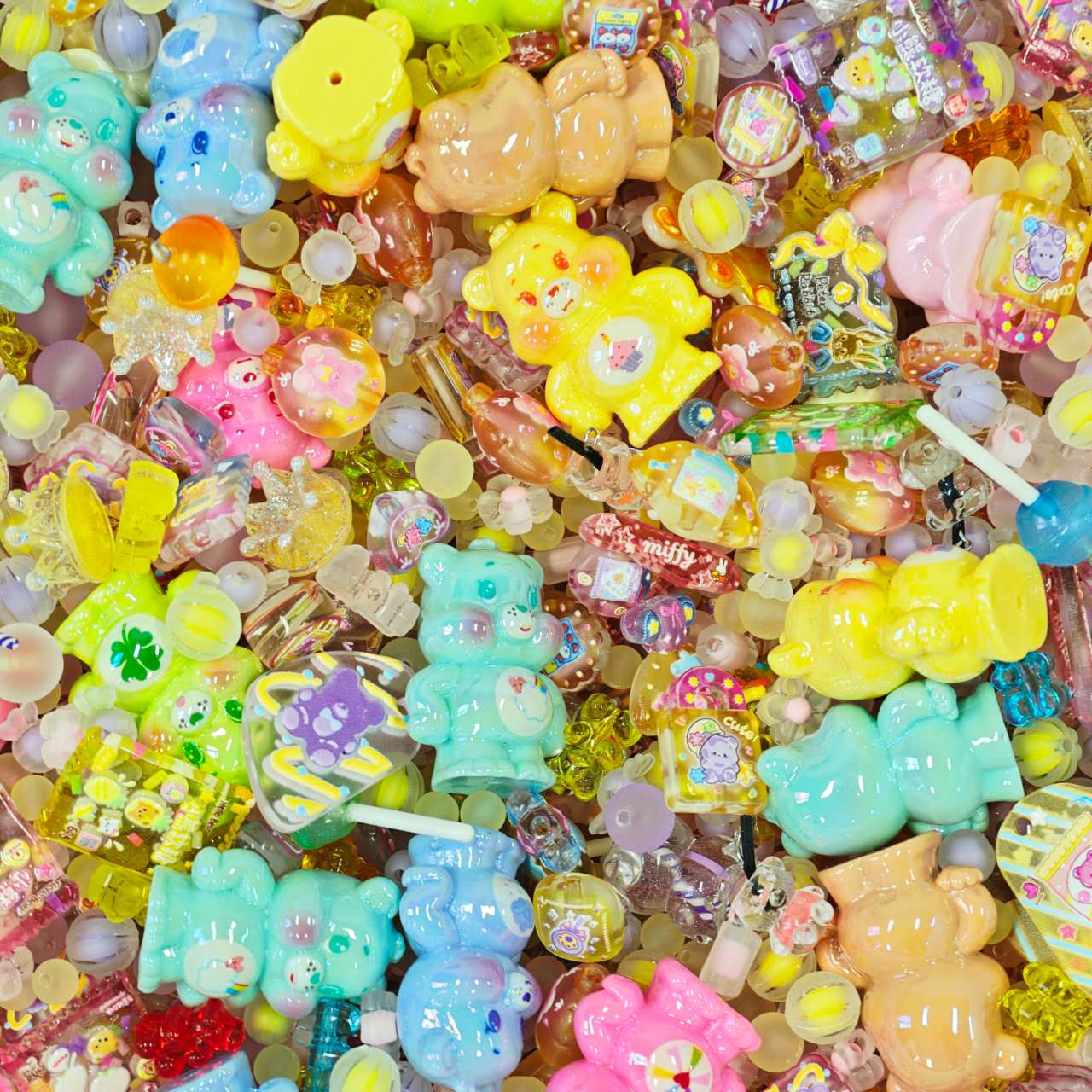 Acrylic beads - Care bear (for beadable pens, keychains, phone chains)