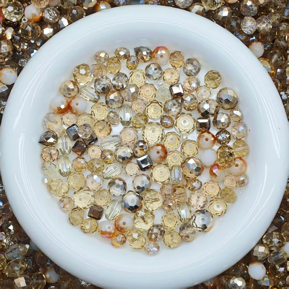Big sale Blingbling glass beads - champagne mix (for keychains, phone chains,bracelet, necklace)