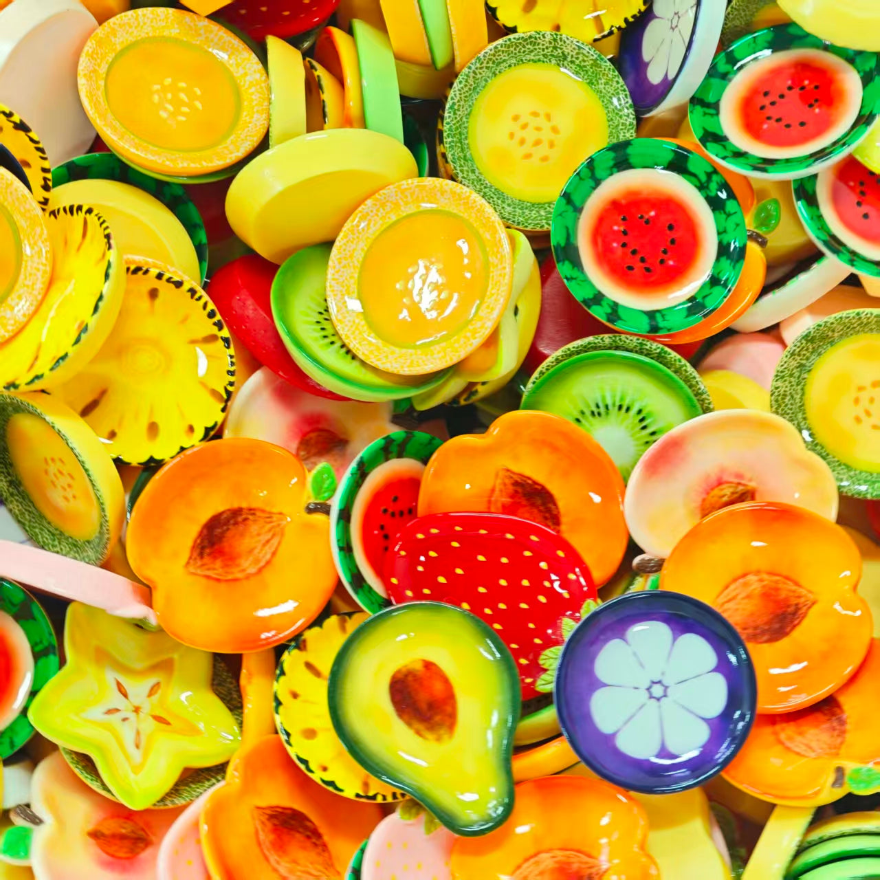 Acrylic beads - Fruit dishes (for beadable pens, keychains, phone chains)