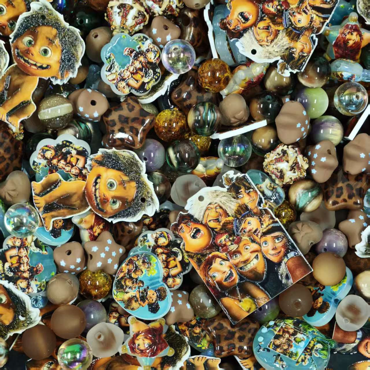 Acrylic Beads - The Croods (for beaded pen, keychains, phone chains)