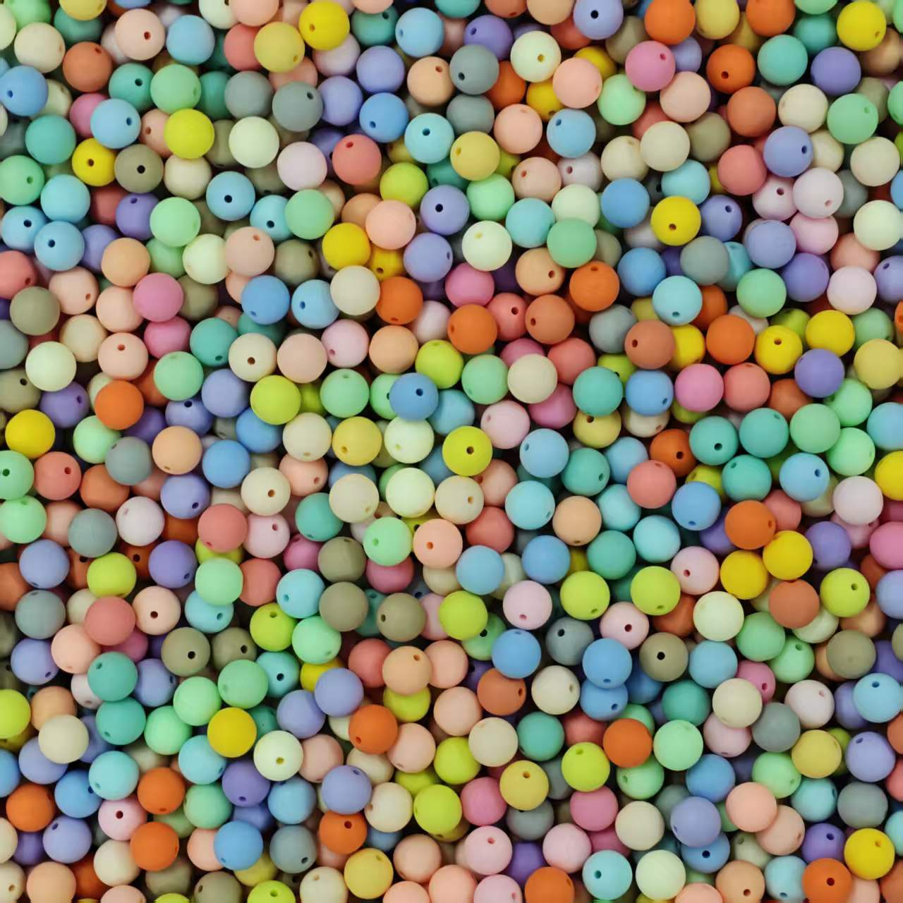 Acrylic Beads -12mm Frosted mix (for Bracelet, necklace, keychains, phone chains)