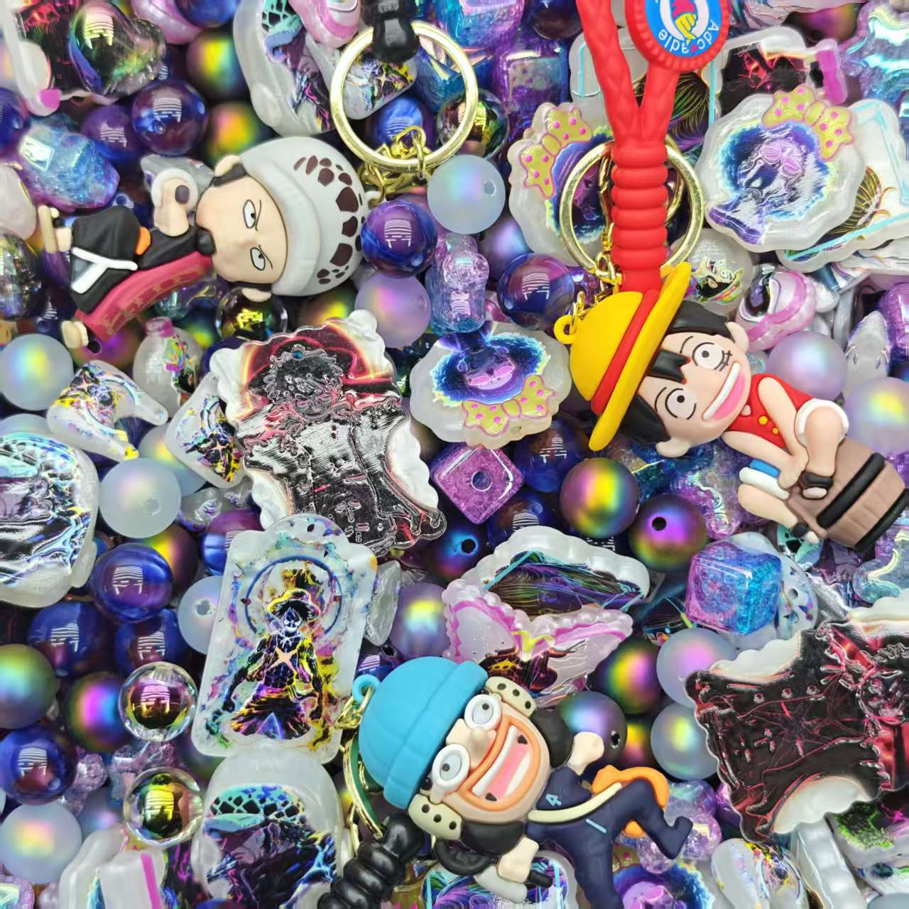Acrylic beads-One piece (for beadable pens, keychains, phone chains)