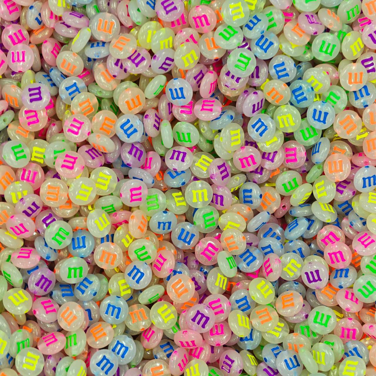 Acrylic beads - Color changing m&m (for beadable pens, keychains, phone chains)
