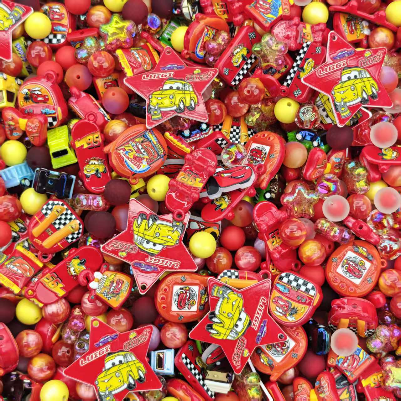 Acrylic Beads -Cars (for beadable pens, keychains, phone chains)