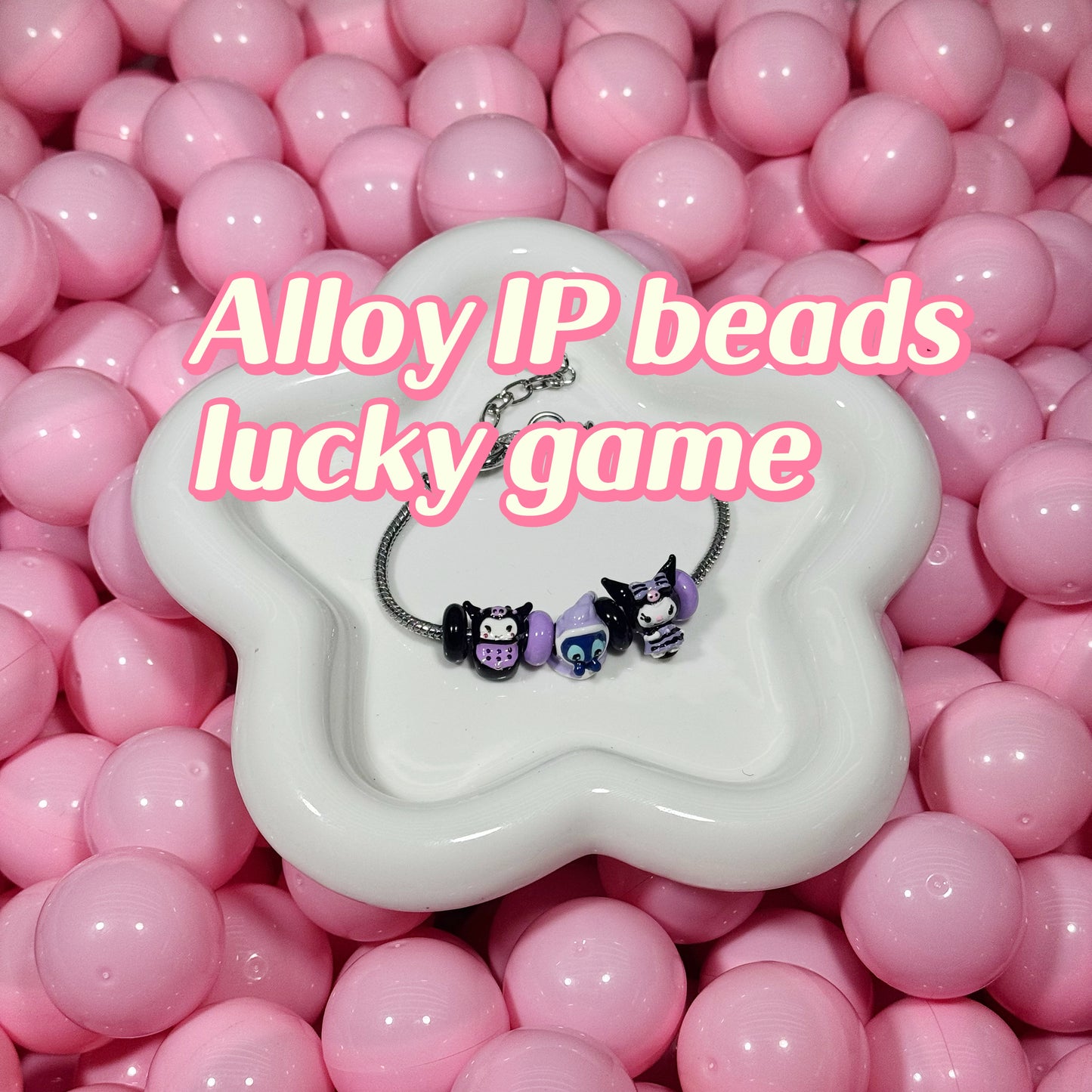 Lucky game - (handmade) Alloy IP beads
