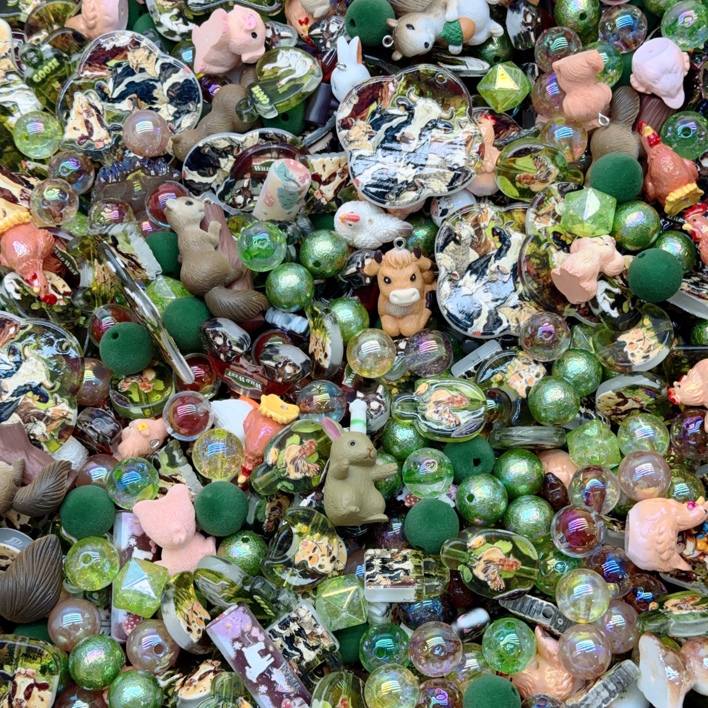 Acrylic Beads - Animal farm (for beaded pen, keychains, phone chains)