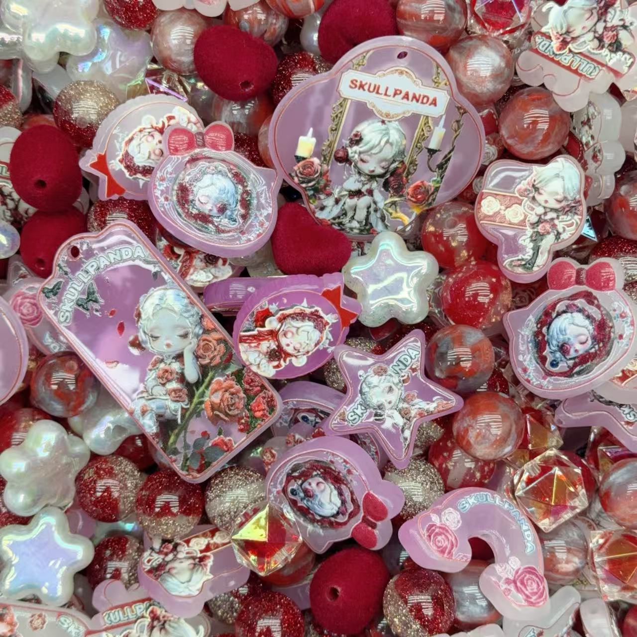 Acrylic Beads -Color changing rose SP (for beaded pen, keychains, phone chains)