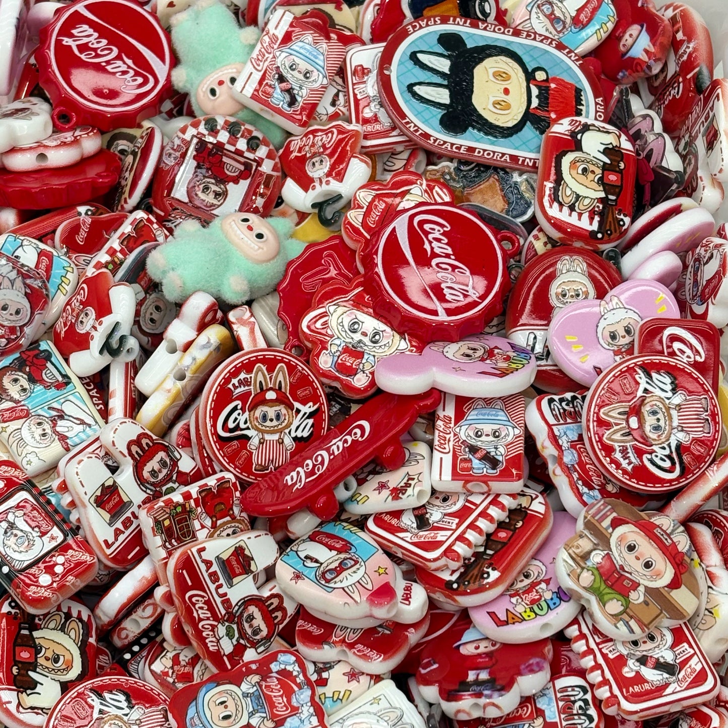 Acrylic Beads - Cola Labubu (for beadable pens, keychains, phone chains)