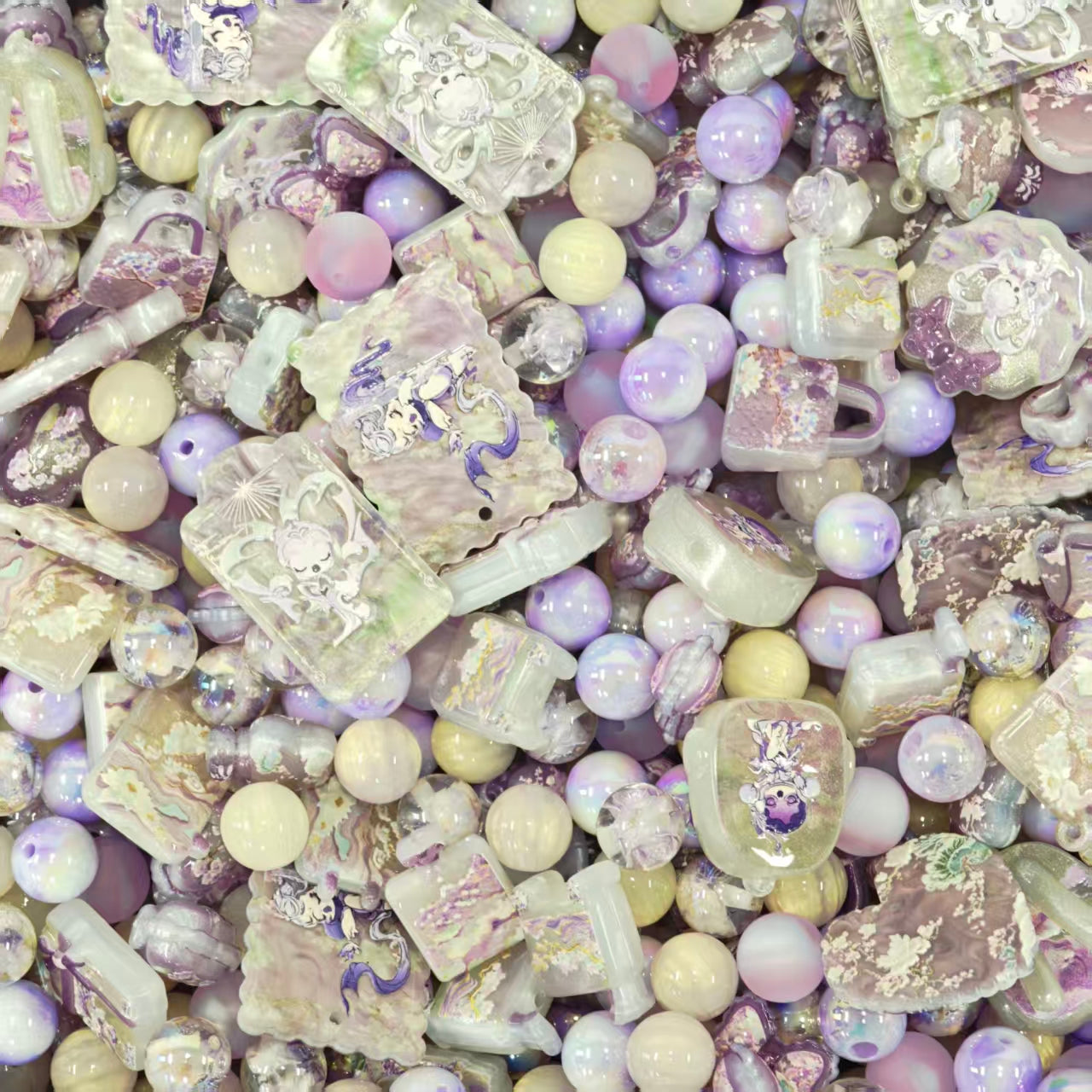 Acrylic Beads - Purple SP (for beaded pen, keychains, phone chains)