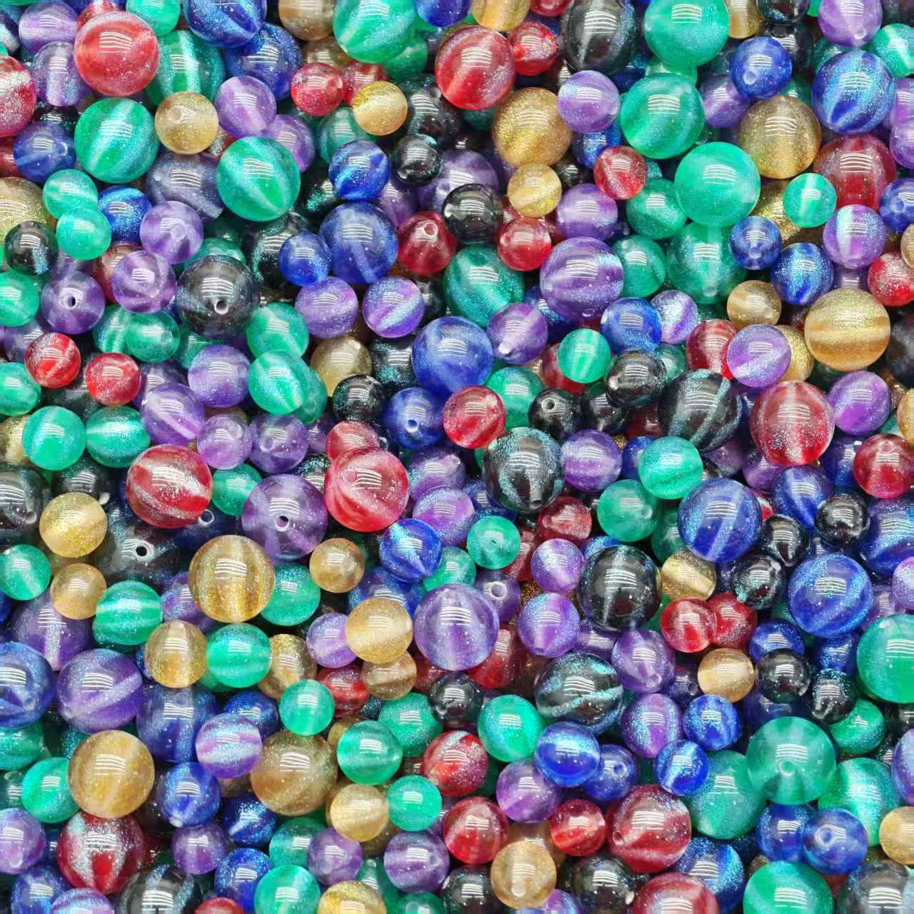Crazy BOGO! Resin beads - Galaxy mix (for beadable pens, keychains, phone chains)