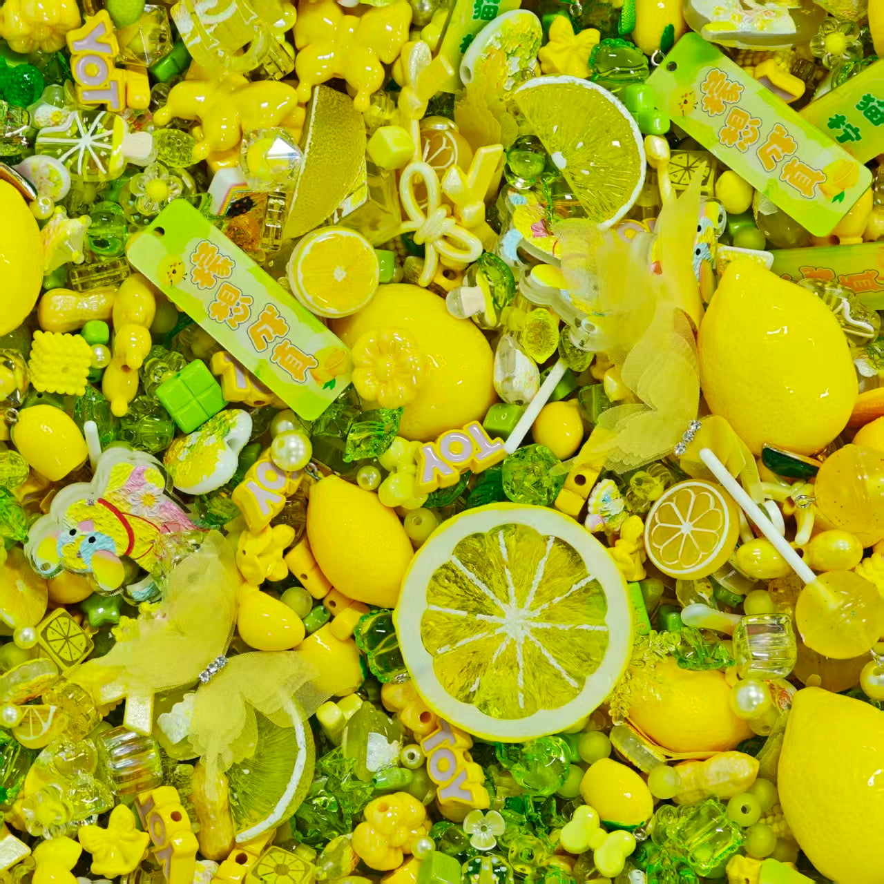 Acrylic Beads -Lemon Whisper (for beaded pen, keychains, phone chains)