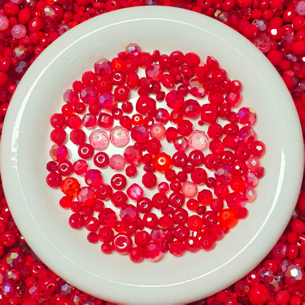 Big sale! Blingbling glass beads - Fire red(for keychains, phone chains,bracelet, necklace)