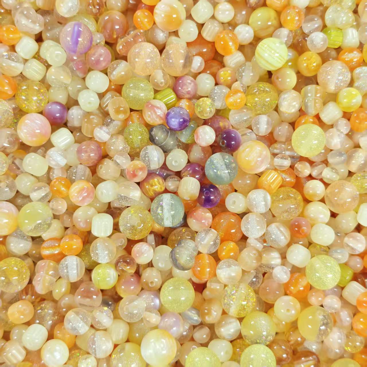 Crazy BOGO! Resin beads - Sunset mix (for beadable pens, keychains, phone chains)