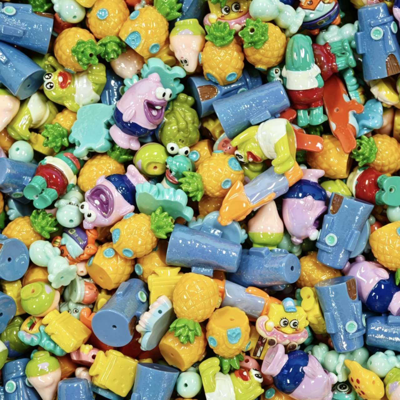 3D figures- Sponge Bob (for beaded pen, keychains, phone chains)