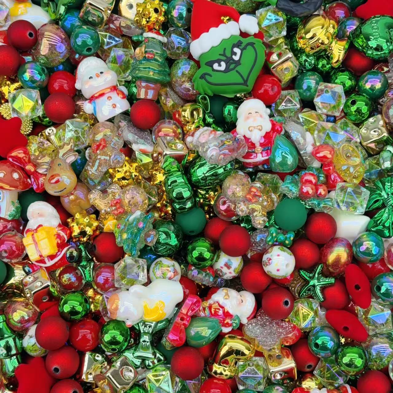 Acrylic Beads -Christmas(for beaded pen, keychains, phone chains)