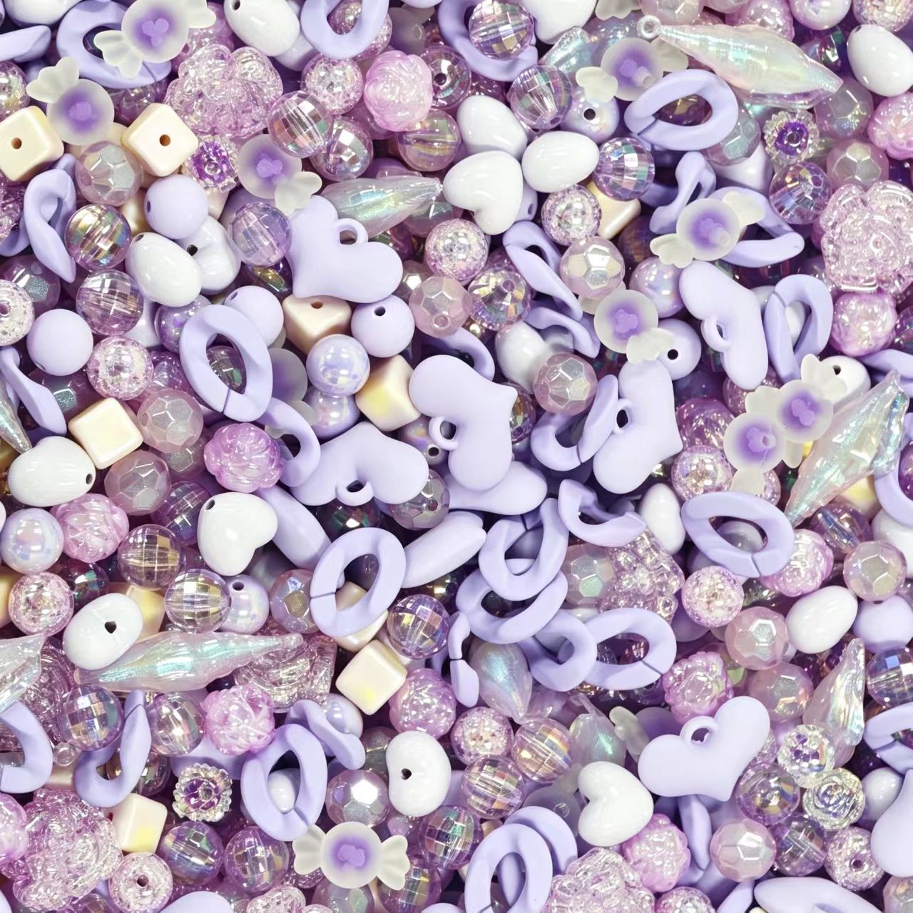 Acrylic Beads - Pure purple (for beaded pen, keychains, phone chains)