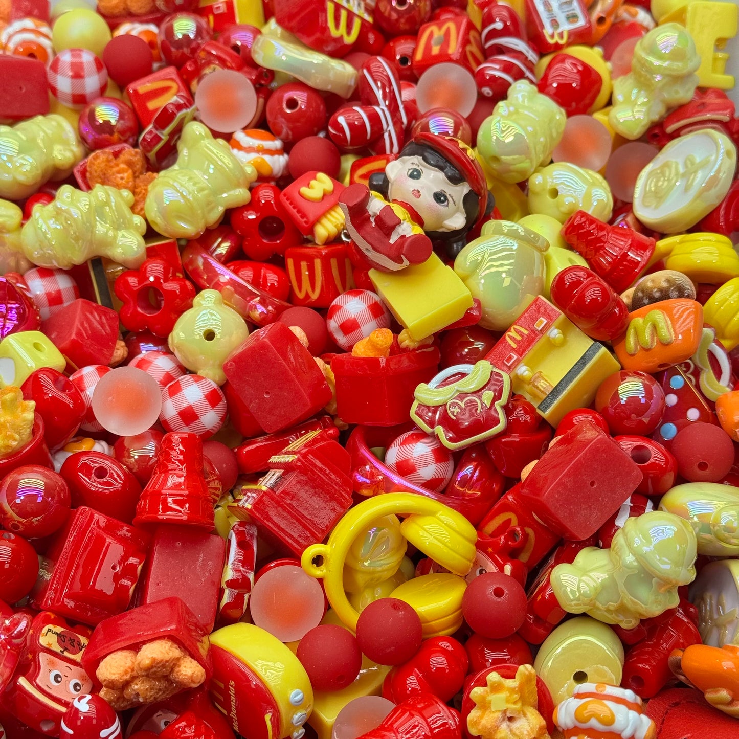 Acrylic beads-McDonald (for beadable pens, keychains, phone chains)