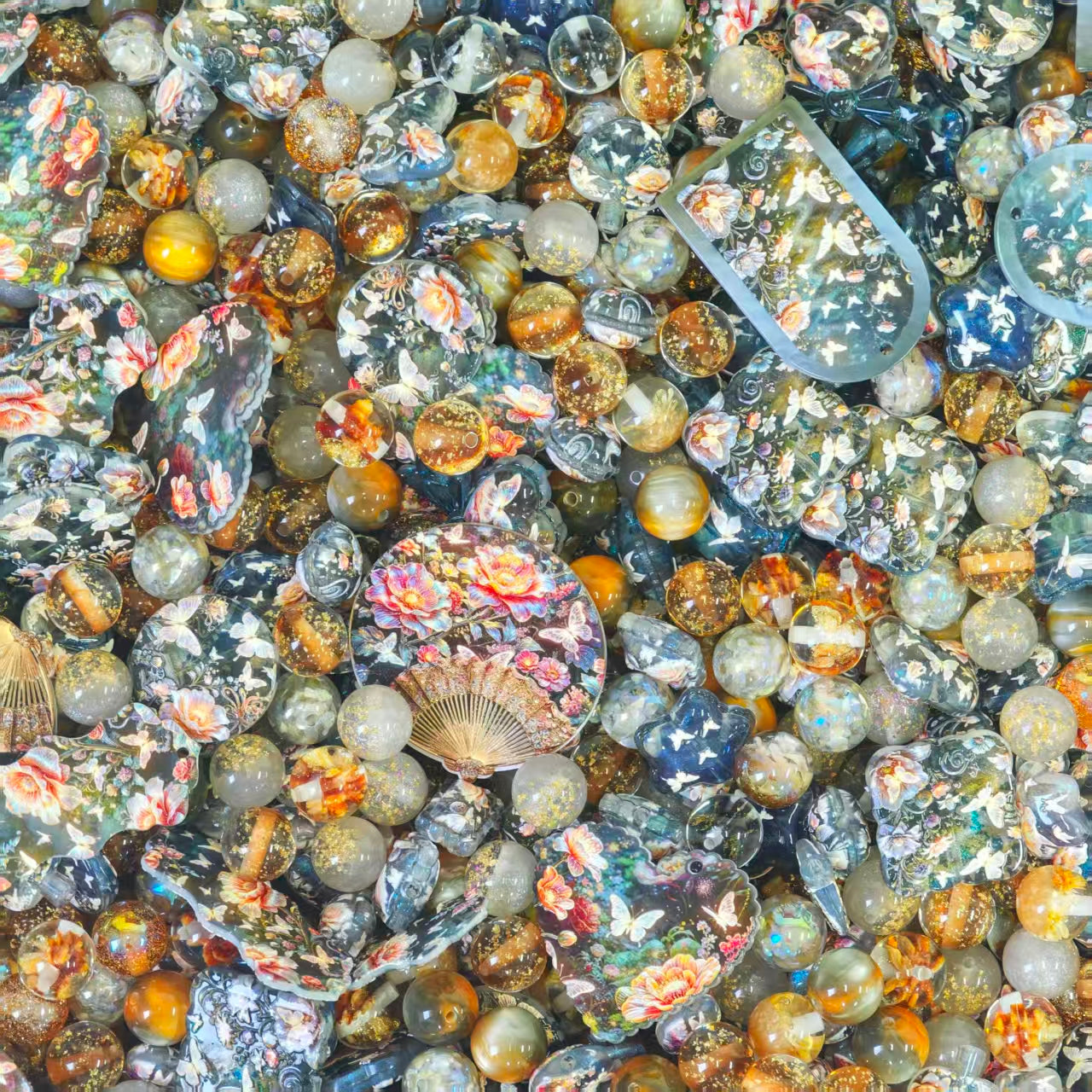 Acrylic Beads -Dream lotus (for beaded pen, keychains, phone chains)