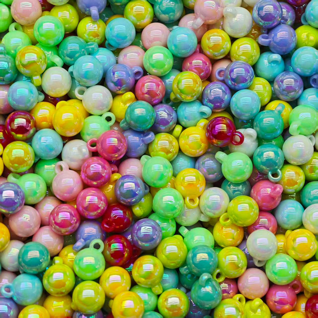 Acrylic beads - UV solid color hanging beads (for beadable pens, keychains, phone chains)