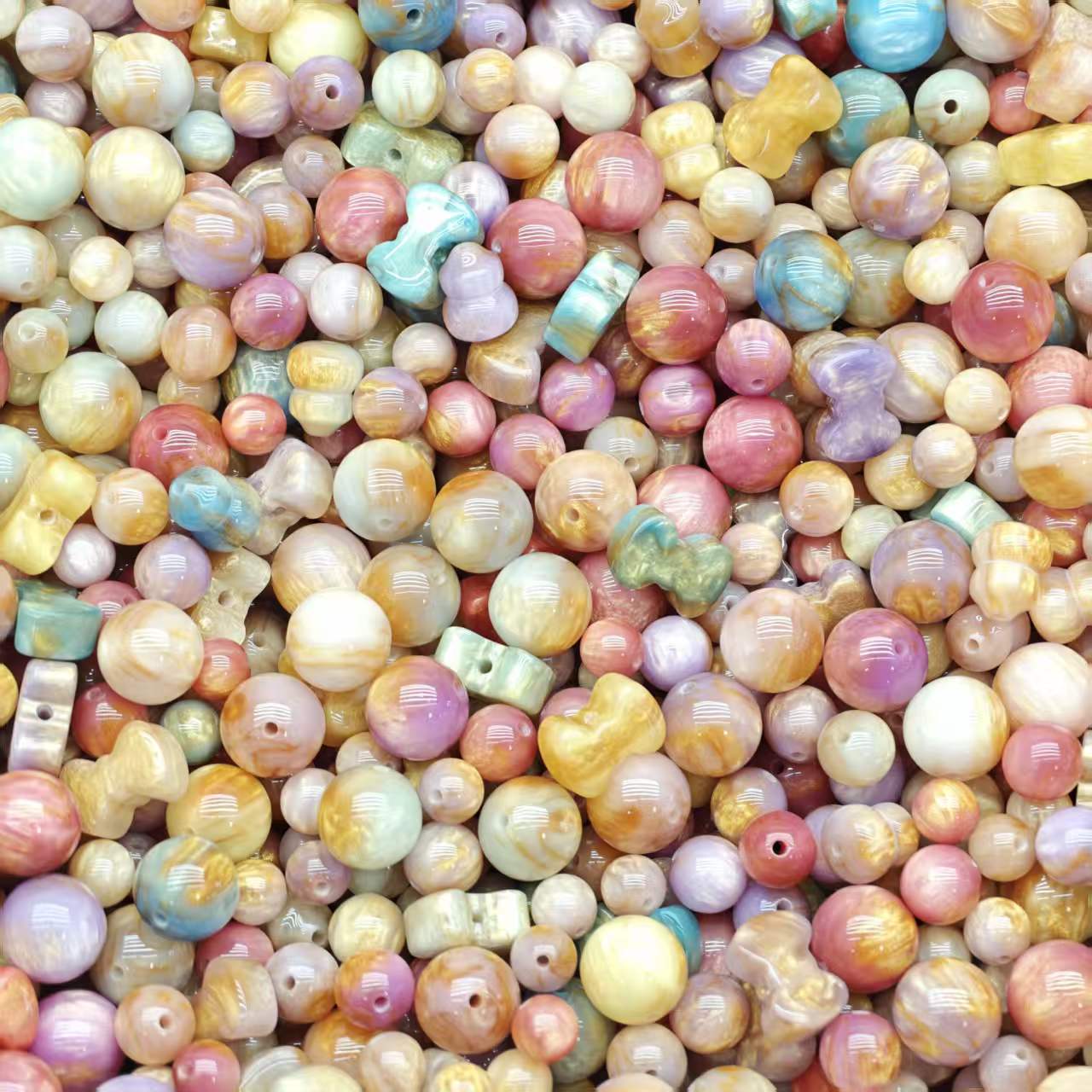 Crazy BOGO! Resin beads - Gilding mix (for beadable pens, keychains, phone chains)