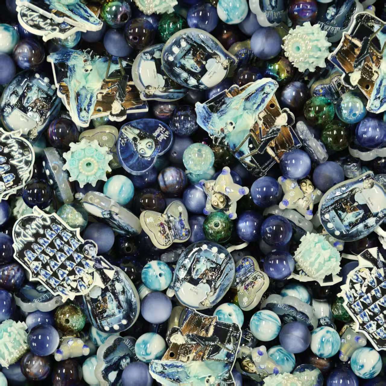Acrylic Beads - Corpse Bride (for beaded pen, keychains, phone chains)
