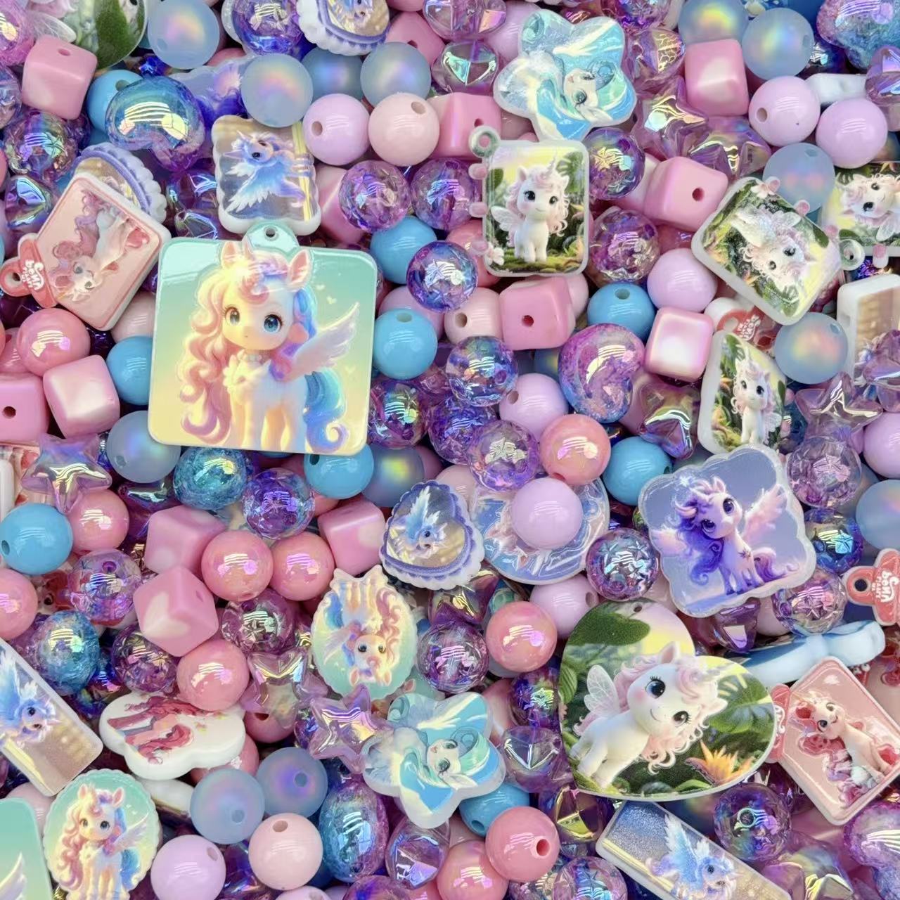 Acrylic Beads - Unicorn(for beaded pen, keychains, phone chains)