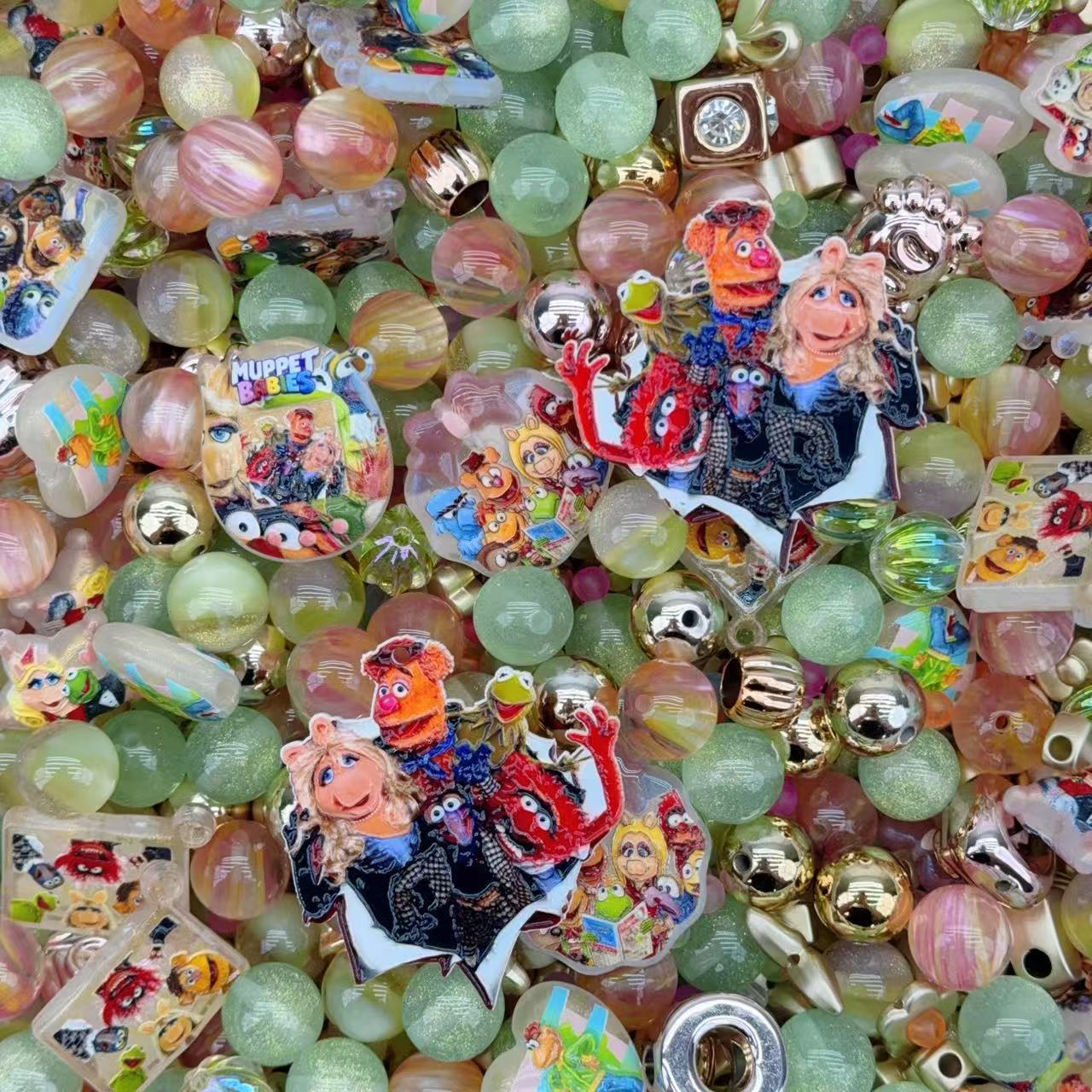 Acrylic Beads -Muppet (for beaded pen, keychains, phone chains)