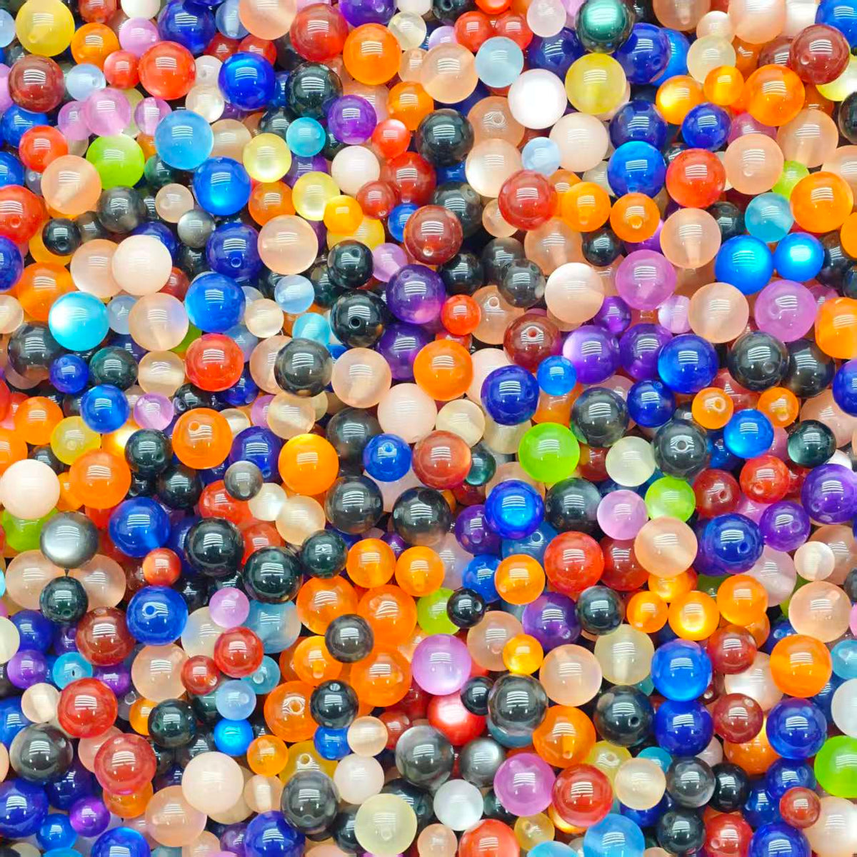 Crazy BOGO! Resin beads - Cat eye mix (for beadable pens, keychains, phone chains)