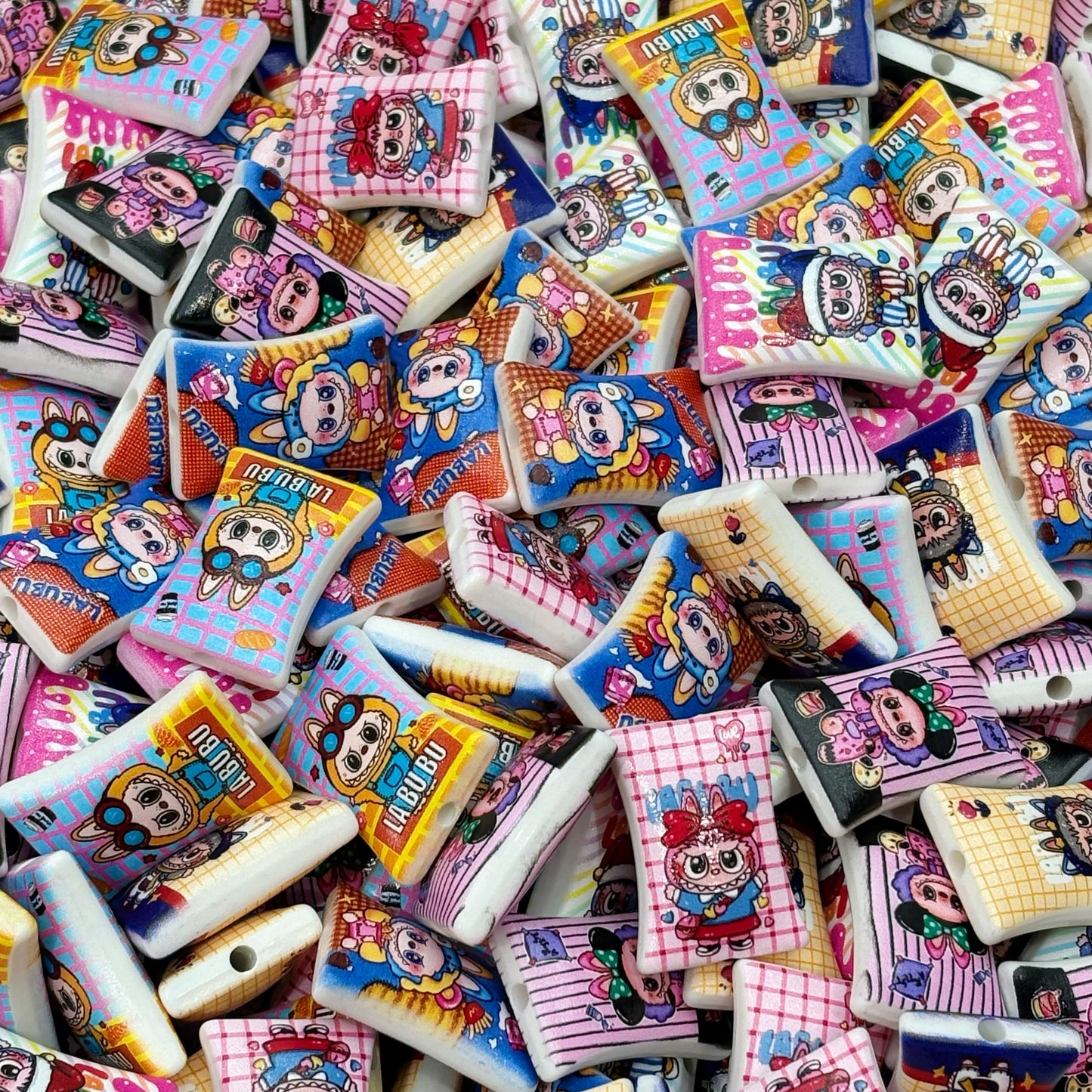 Acrylic beads-Color Labubu (for beadable pens, keychains, phone chains)