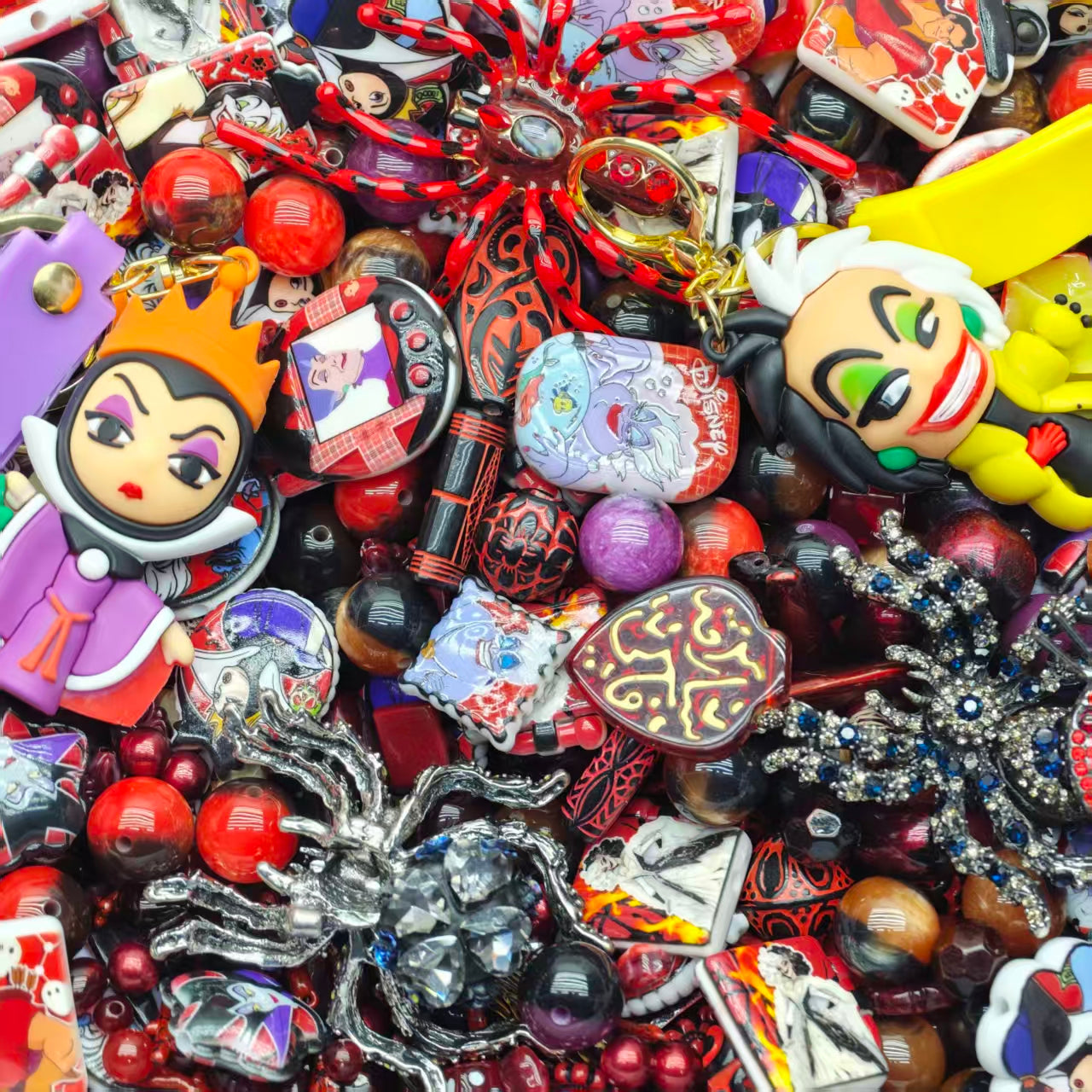 Acrylic beads-Disney bad guys(for beadable pens, keychains, phone chains