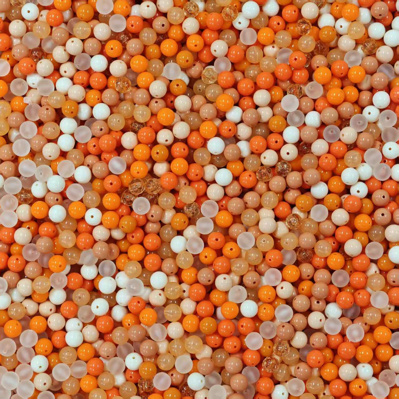 Acrylic Beads -12mm Orange (for Bracelet, necklace, keychains, phone chains)