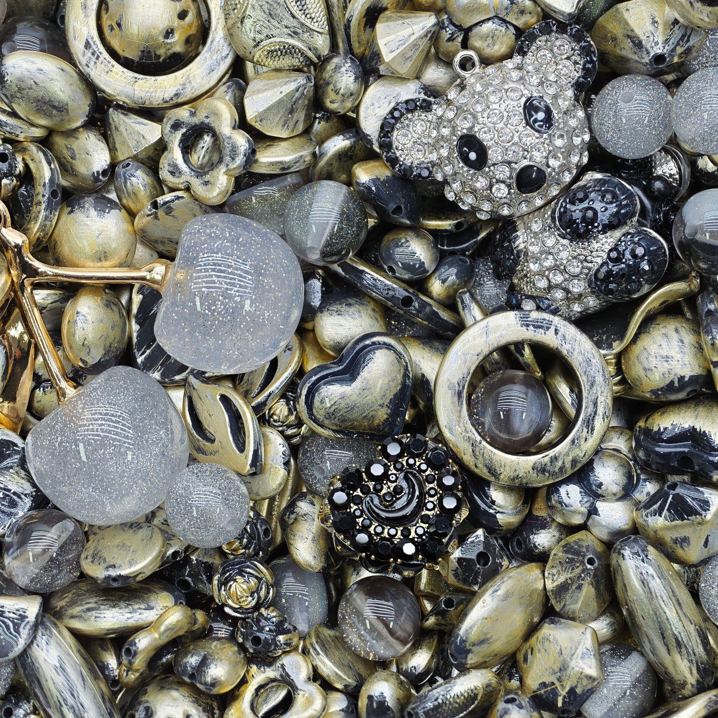 Acrylic beads-Bronze beads (for beadable pens, keychains, phone chains)