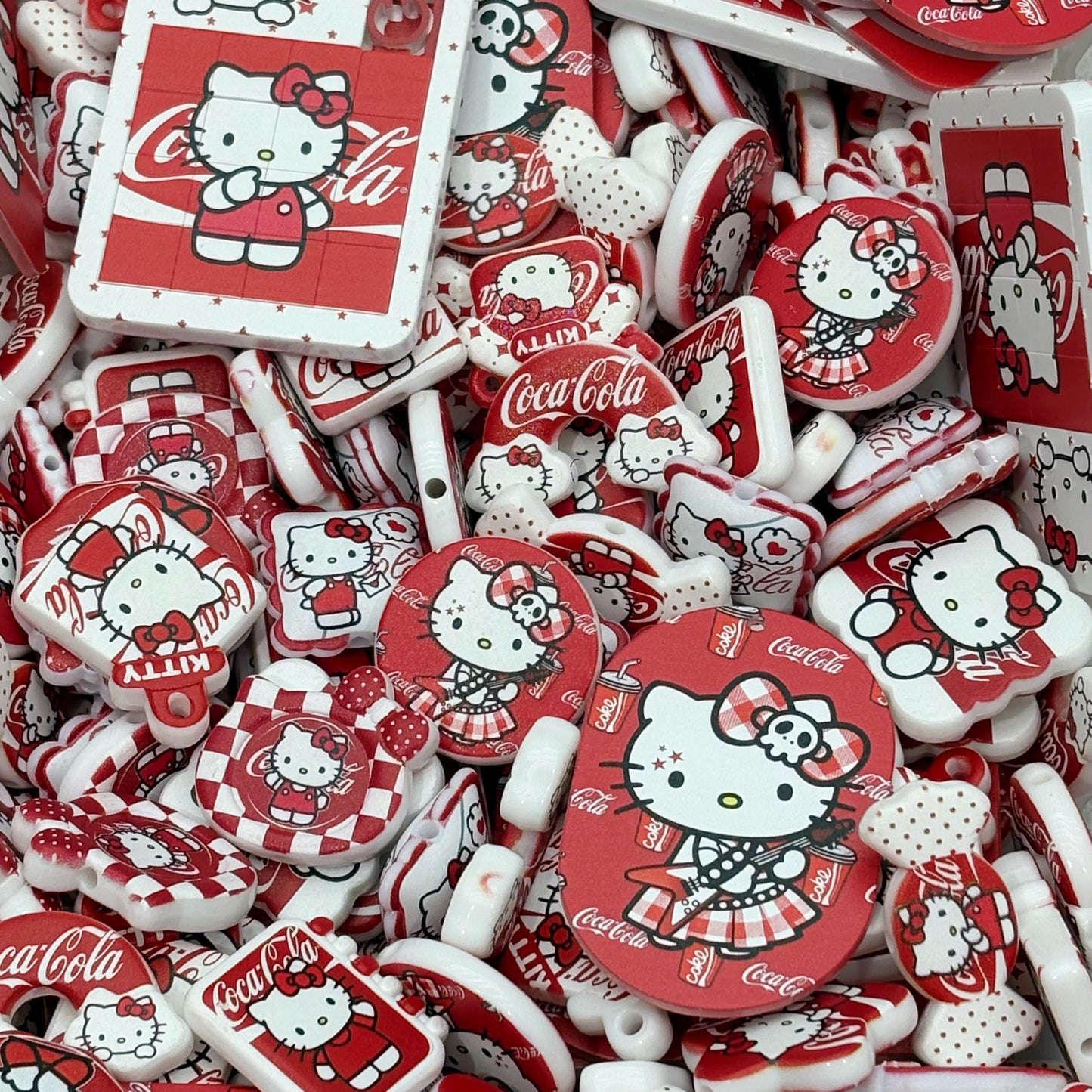 Acrylic beads- Cola HK  (for beadable pens, keychains, phone chains