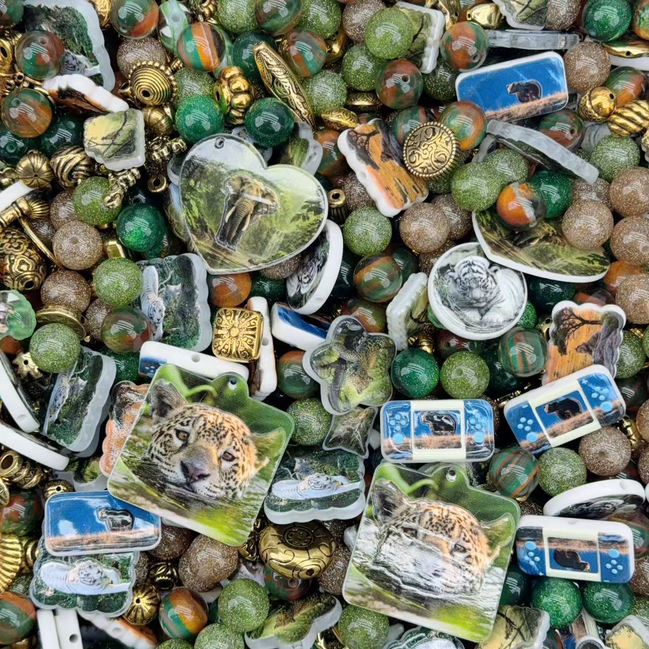 Acrylic Beads -Wild world(for beaded pen, keychains, phone chains)