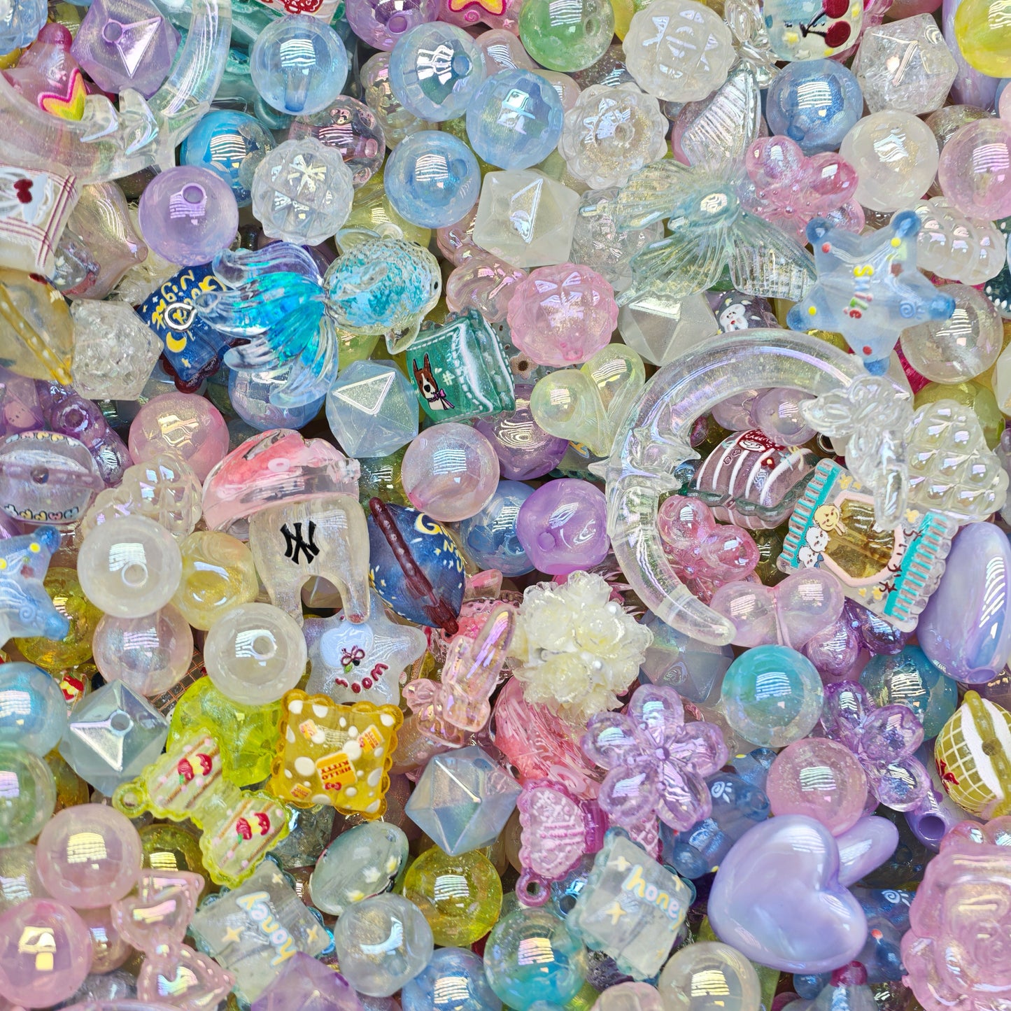 Acrylic beads-Cute Light color for beadable pens, keychains, phone chains