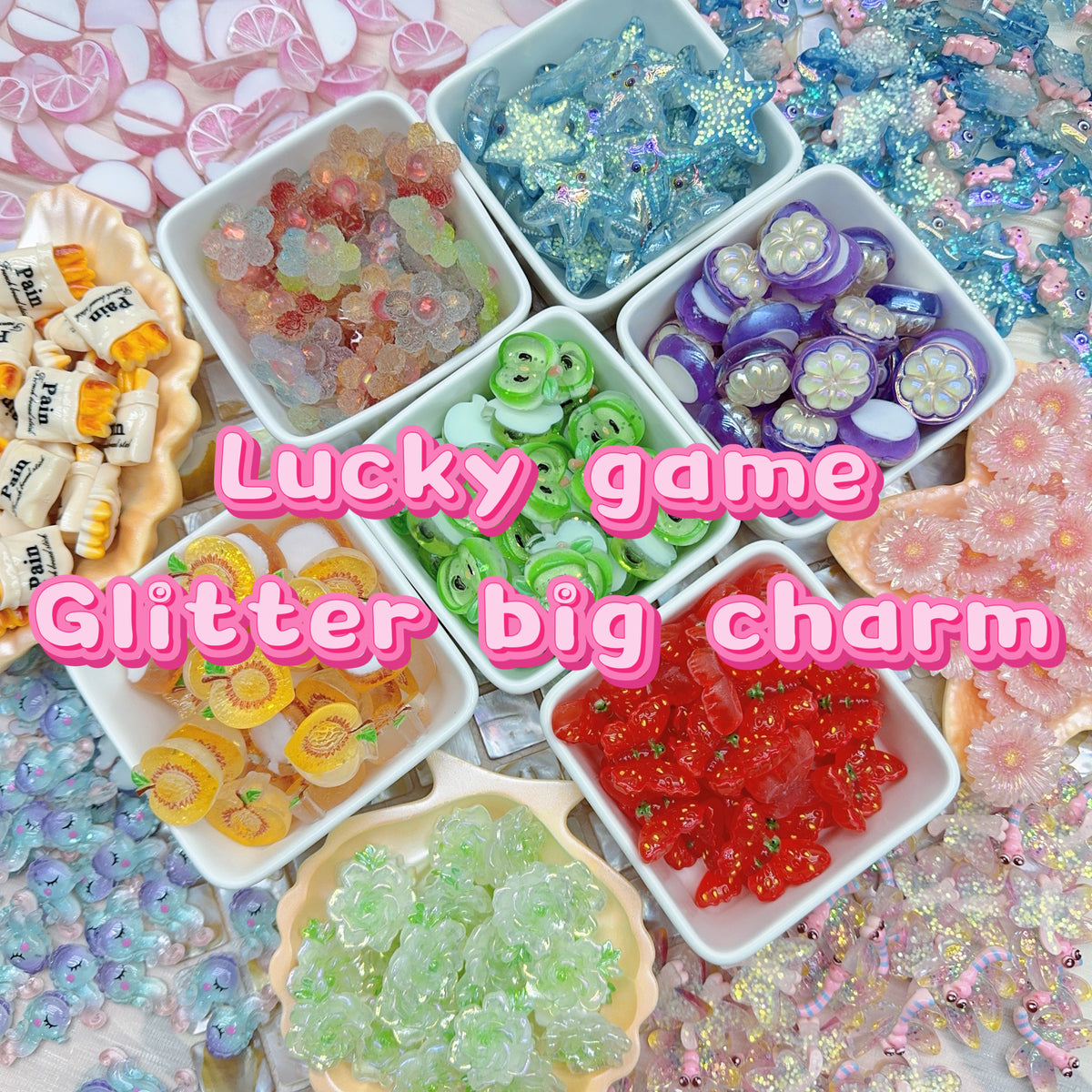 Lucky game-Glitter big charms